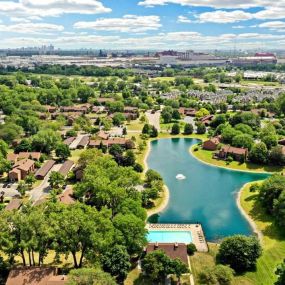 Overhead view at Fairlane East apartments