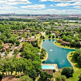 Overhead view at Fairlane East apartments