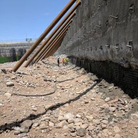 Vertical soil nail wall by BAM Shotcrete