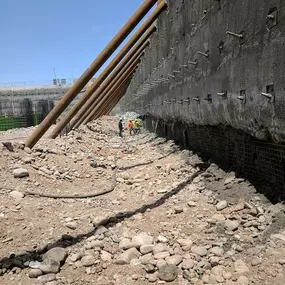 Vertical soil nail wall by BAM Shotcrete