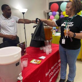 It was TEACHERS APPRECIATION at Langston Hughes High School on Thursday!
We at Kevin Pierson State Farm partnered with Green Feens; a local small business here in South Fulton, and provided the teachers with organic and fresh pressed juices.
We want to thank all the educators and supporting staff for everything they do. Our youth is the future and it’s not an easy task to help lead them in the right direction. 
We support you, appreciate you, and stand by you!!!
Thanks for another GREAT SCHOOL Y
