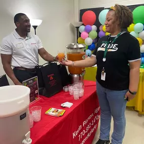 It was TEACHERS APPRECIATION at Langston Hughes High School on Thursday!
We at Kevin Pierson State Farm partnered with Green Feens; a local small business here in South Fulton, and provided the teachers with organic and fresh pressed juices.
We want to thank all the educators and supporting staff for everything they do. Our youth is the future and it’s not an easy task to help lead them in the right direction. 
We support you, appreciate you, and stand by you!!!
Thanks for another GREAT SCHOOL Y