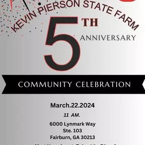 It’s our 5th Anniversary!!!
Come join us this Friday, at 11am to celebrate our 5th Anniversary Community ???? ????
Where: 6000 Lynmark Way, Suite 103 Fairburn, GA 30213
When: This Friday, March 22nd, 2024
Time: 11am
Come see the faces that are providing you great service.
Light bites, games, and goodies!!!