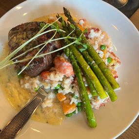 Filet Mignon with Lobster Risotto