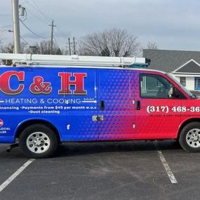 C&H Heating and Cooling Anderson, IN Company Van