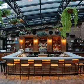 Main bar at Refinery Rooftop