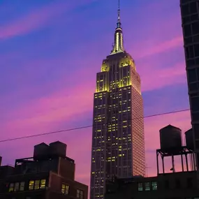 Empire State Building view from Refinery Rooftop