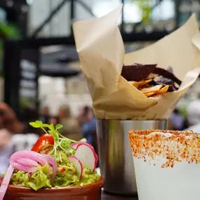 Guacamole and chips at Refinery Rooftop