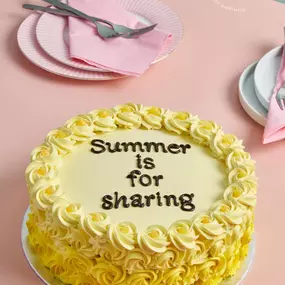 Summer is for sharing… sweet moments, sunny days, and slices of cake. Bring people together with a taste of sunshine!