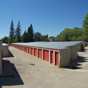View of the storage buildings at Sentry Storage at 201 Folsom Dam Rd