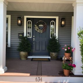 Installed these beautiful Kichler exterior sconces. The LED long bulbs were a touch of elegance!