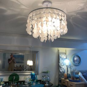 Removed existing and installed a new Shore theme chandelier.