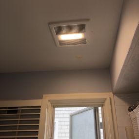 Installed a Whisper-quiet Panasonic exhaust fan with a dimmable LED light.