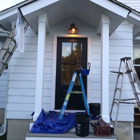 Installed a Kichler fixture in the backyard entryway. Topped off the job with a beautiful Fieit Electric 100 watt amber glass lightbulb. Emits a beautiful nighttime glow