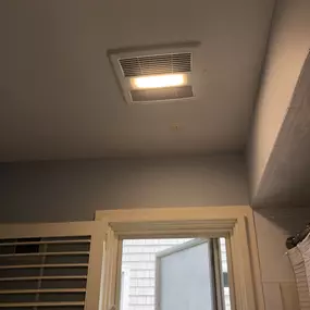 Installed a Whisper-quiet Panasonic exhaust fan with a dimmable LED light.