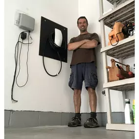 TWO Electrical Contracting installed a Tesla Wall Connector Auto Charging Station. Dedicated 240 volt 50 amp electrical circuit.