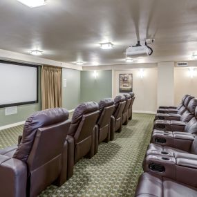 Media Room With Theater Chairs