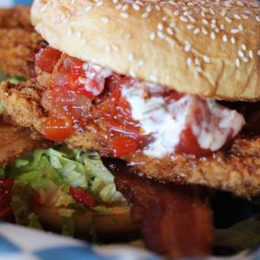 Crispy fried chicken sandwiches