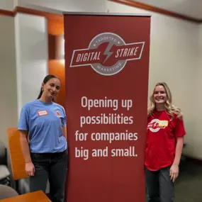 Team members Haleigh and AJ at Mizzou for a career fair