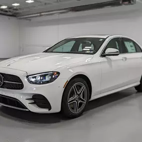 2022 Mercedes-Benz E 350 4 Matic Sedan in Polar White.