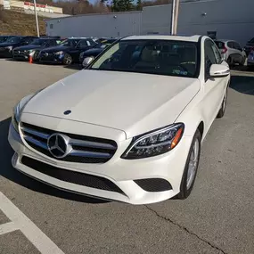 2021 Mercedes-Benz C 300 in Designo Diamond White.