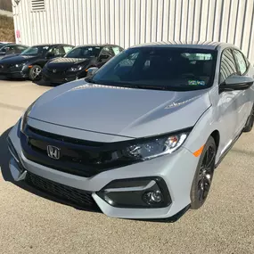 2021 Honda Civic Sport Hatch  CVT in Sonic Gray.