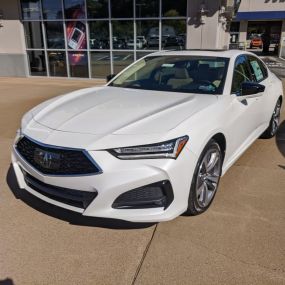 2021 Acura TLX with Advance Package in Platinum White.