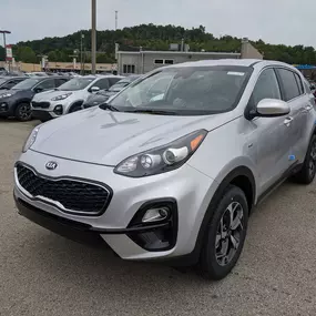 2021 Kia Sportage LX  AWD in Sparkling Silver.