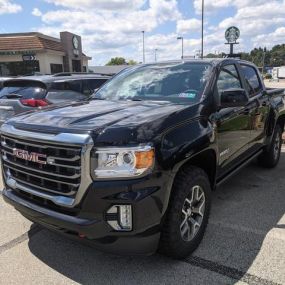 2021 GMC Canyon 4WD AT4 with Leather on Onyx Black.