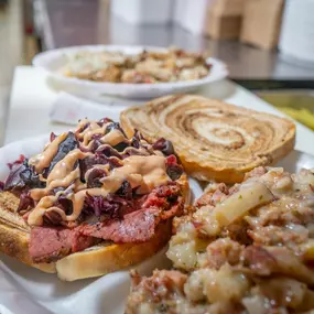 Reuben Sandwich and German Potato Salad