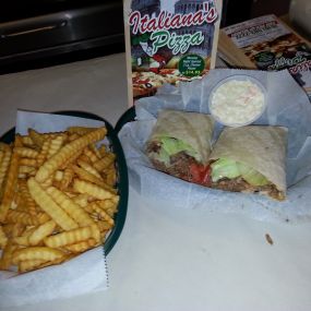Wraps and French Fries
