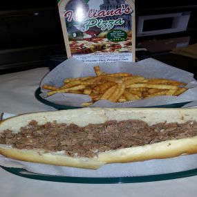 Cheese Steak and French Fries