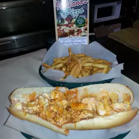 Buffalo Chicken Cheese Steak Sandwich