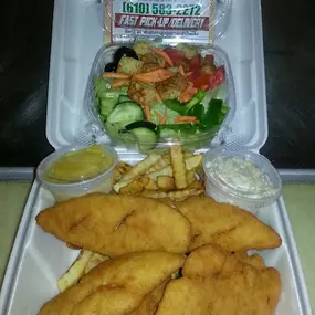 Chicken Tenders and Salad