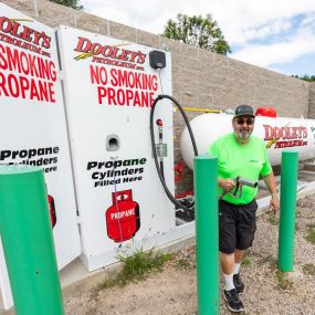 We are a convenient location for propane refills. We have a nice sized lot for our Food Truck friends to maneuver their vehicles, get diesel fuel, and make sure their tires are properly filled with FREE air.