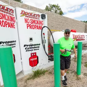 We are a convenient location for propane refills. We have a nice sized lot for our Food Truck friends to maneuver their vehicles, get diesel fuel, and make sure their tires are properly filled with FREE air.