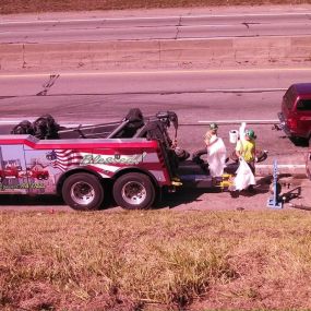 Stuck on the side of the road? Call for a tow!