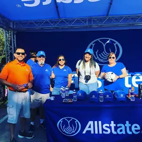 Our staff at a local soccer expo sponsored by Allstate.