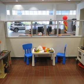 At our store, we have the perfect play area for your little one.  Shopping for a new car or having your car serviced, we are ready for you.