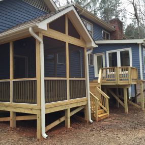 Raleigh screened in porch with grill deck and sun room.