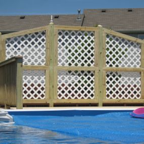 Above ground pool deck in DeKalb County