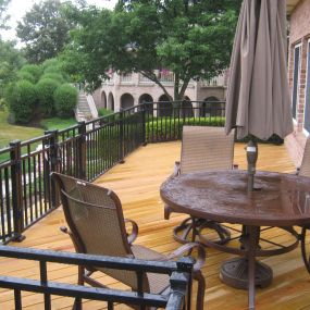 Deck replacement with Westbury aluminum railing in Aboite Township