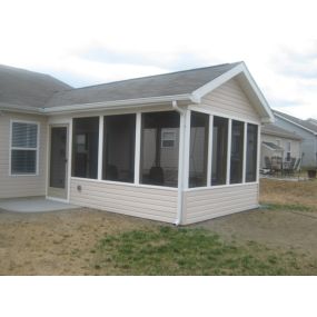 Screened porch with swing support in Fort Wayne