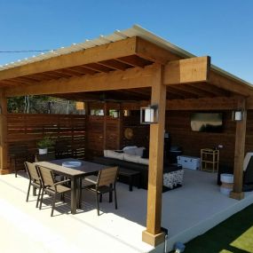 Poolside Pergola in Bee Cave, TX.