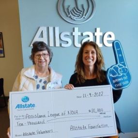 Our Allstate agency was excited to show our support for the Assistance League of Northern Virginia and the Operation School Bell programs with this check.