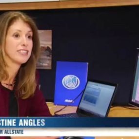 Christine Angles, Manassas, VA Allstate insurance agent spoke with French news about saving money on auto insurance.