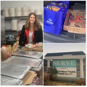 This holiday season, our insurance agency catered dinner from Bella Vita Italian restaurant in Manassas, VA at the NVFS SERVE family shelter.