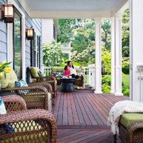 The interior of the Captains porch is steeped in old world charm.