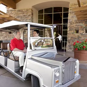 Vi at Grayhawk golf cart.