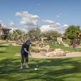 Vi at Grayhawk putting green.